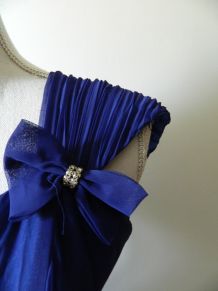 Robe de soirée bleu roi vintage 80's