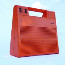 Electrophone, Tourne Disques des seventies Philips AF 180 orange.