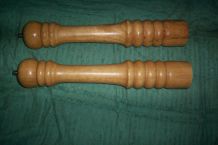 2 MOULINS A POIVRES GEANTS 40 cm de haut 