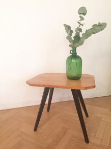 Table basse pieds compas vintage pas cher