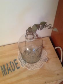 Bonbonne à anse vintage transparente 