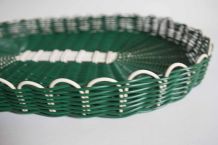 plateau scoubidou vert vintage