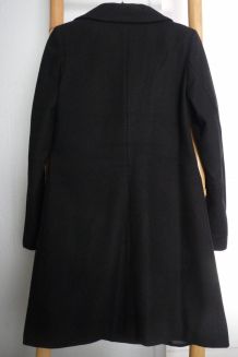 Manteau femme, noir, en laine Mademoiselle R, T 38