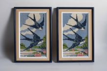 cadres demi point hirondelles