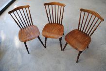 3 Chaises bistrot Baumann Tacoma Vintage années 60