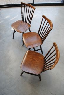 3 Chaises bistrot Baumann Tacoma Vintage années 60