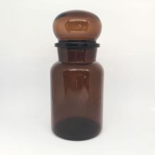 Flacons de verre 70s brun ambré
