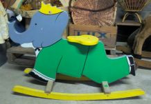 Bascule en bois Babar - fabriqué en France par Vilac