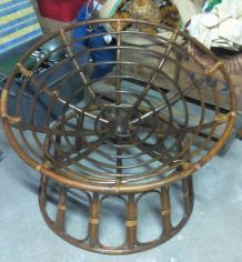 Fauteuil papasan en rotin
