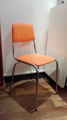 2 Chaises chrome et sky orange