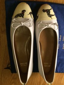 Chaussures ballerines Stuart Weitzman en cuir blanc