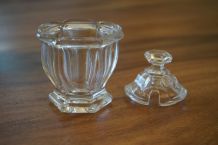 joli moutardier vintage en verre