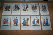 LOT 33 ANCIENS CHROMOS FARINES JAMMET  14 CM PAR 9 CM 