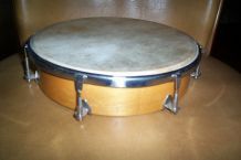 ancien tambourin bois metal et peau 