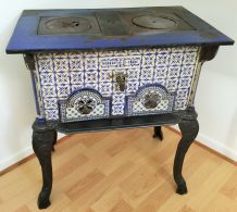 Poêle en fonte émaillée bicolore