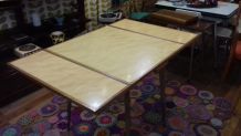 Table en bois et formica vintage