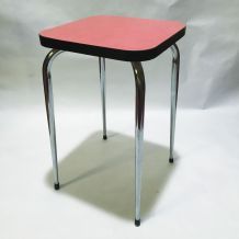 Tabouret formica rouge 60s