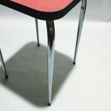 Tabouret formica rouge 60s