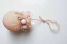 boules de noël roses saumon