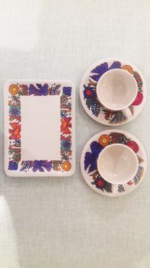 2 Tasses et plat à biscuits "Acapulco" Villeroy &amp;amp; Bosch