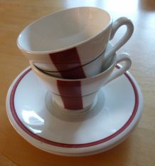 Paire de tasses à café 50's