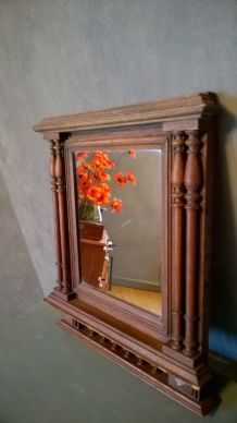 Miroir ancien en bois massif