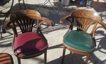 4 fauteuils bistrot style baumann