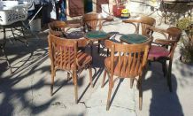 4 fauteuils bistrot style baumann