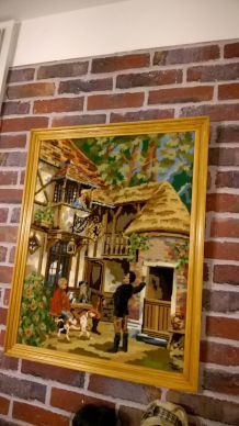 Grande tapisserie canevas encadrée