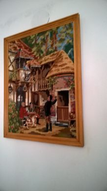 Grande tapisserie canevas encadrée