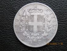 piece argent 5lire 1874