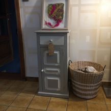 Table de nuit restaurée 