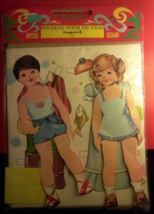 Pochette "poupées en papier" - jeu vintage - Editions Touret