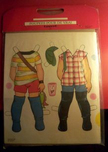 Pochette "poupées en papier" - jeu vintage - Editions Touret