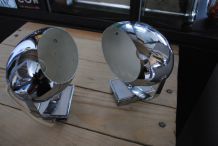 Lot de 2 appliques 1970 space age chromees vintage
