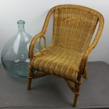 Fauteuil en rotin et osier tressé pour enfant