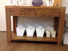 Console bois exotique massif