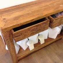 Console bois exotique massif