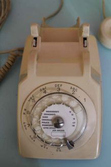 Téléphone blanc SOCOTEL S63  vintage retro