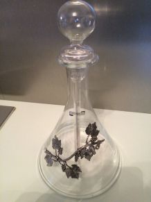 Carafe à décanter avec motif en étain véritable