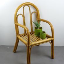 Fauteuil en rotin vintage pour enfant