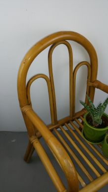 Fauteuil en rotin vintage pour enfant