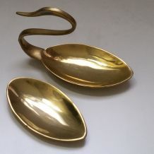 Cygne en laiton vintage