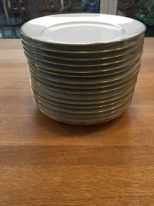 Lot 12 assiettes plates HAVILAND Limoges