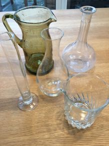 Lot carafes en verre