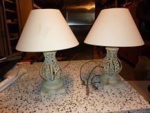 2 lampes métal