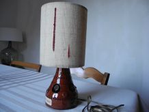 Lampe Vintage Poterie Abat-jour tissé
