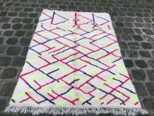  Tapis Azilal Berbère 2,60 x1,80m Tissé Main Unique