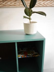 meuble tv vintage pieds compas étagère wax