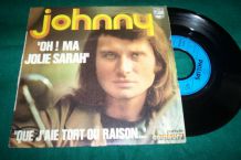JOHNNY HALLYDAY 45 TOURS ma jolie sarah 